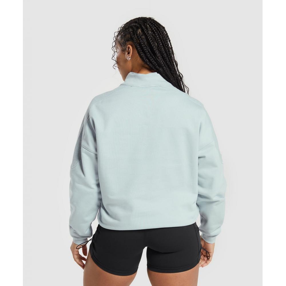 Gymshark Legacy Oversized Sweatshirt Fresh Blue B5a9w Ucmn