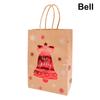 1/30Pcs Christmas Candy Cookie Packaging Treat Pouch Kraft Gift Bags with Handle Party Santa Claus Snowman Decorations Wholesale
