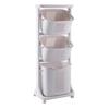 Yousheng Multi-Tier Rolling Laundry Hamper Dirty Clothes Basket Cart with Removable Basket Top Shelf Wheeled Laundry Storage Cart for Bedroom Bathroom