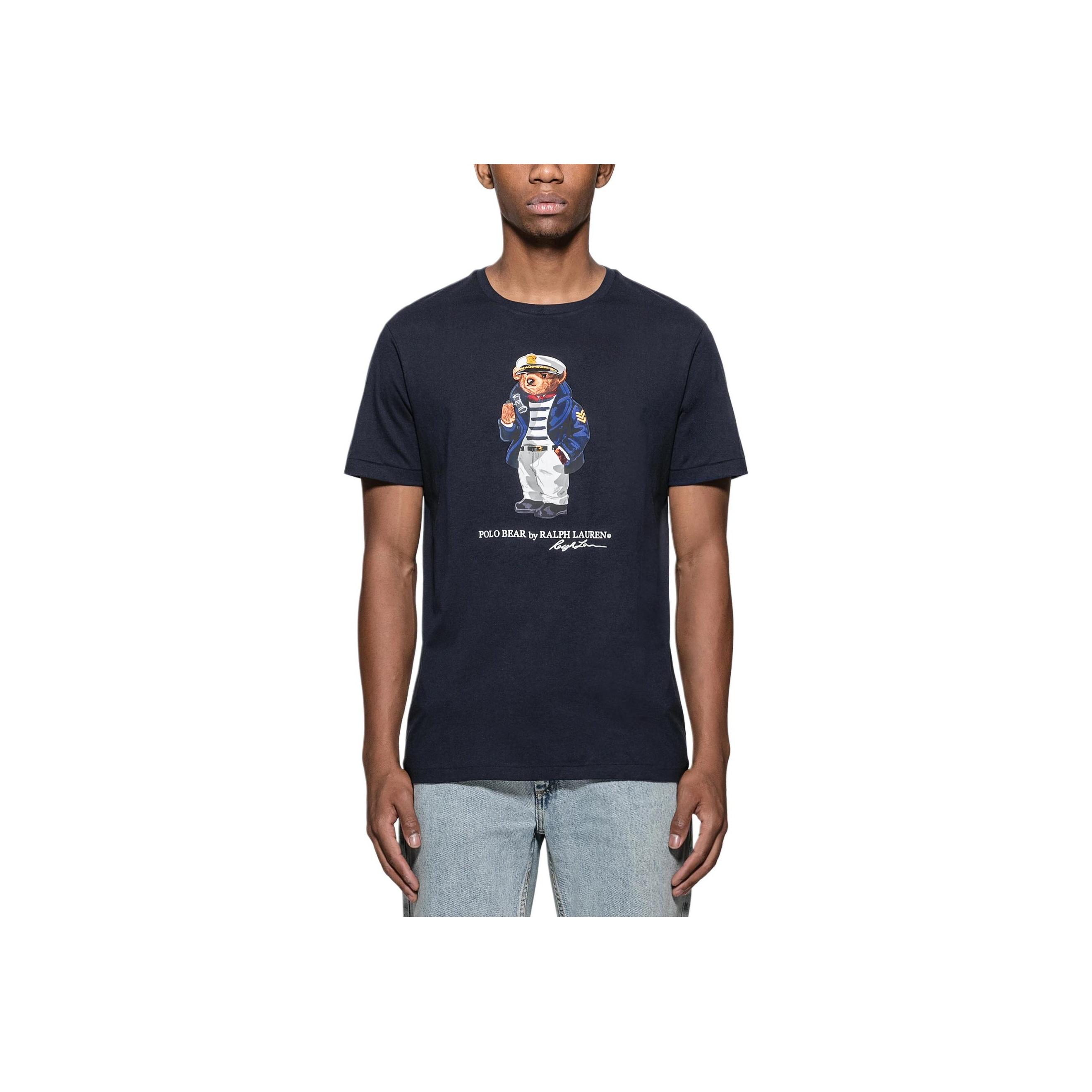 

Мужская футболка с круглым вырезом и графическим принтом Captain Bear Polo Ralph Lauren SS24 Топы Темно-синий 710791096-001 XS