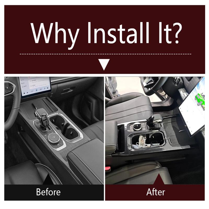 RHD LHD Transmission Shift Gear Panel Decoration Cover Trim Carbon Fiber Accessories For Chery Tiggo Jaecoo7 TJ-1  2024 2025