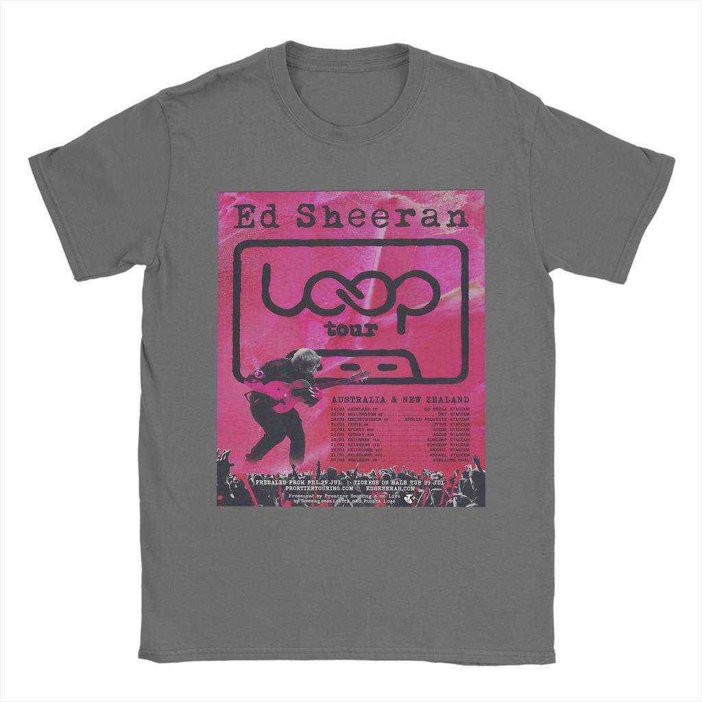 Ed Sheeran Loop Tour 100 Cotton T Shirt For Couple Summer Vintage T Shirts Oneck Leisure Tee Shirt Oversized Design Clothes