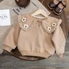 2025 New Korean Style Long Sleeve Girls Doll Collar Sweet Pullover Tops for Baby Kids Chic Spring Autumn Casual Wear Cute Outfit Children Fashion