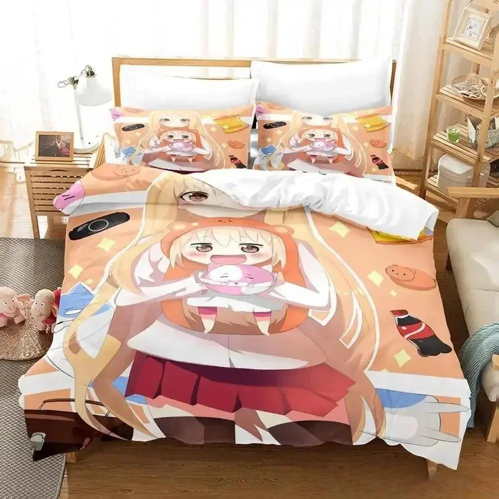 Himouto! Umaru-Chan Bedding Set Single Twin Full Queen King Size Bed Set Adult Kid Bedroom Duvet Cover Sets Anime Bed Sheet Set