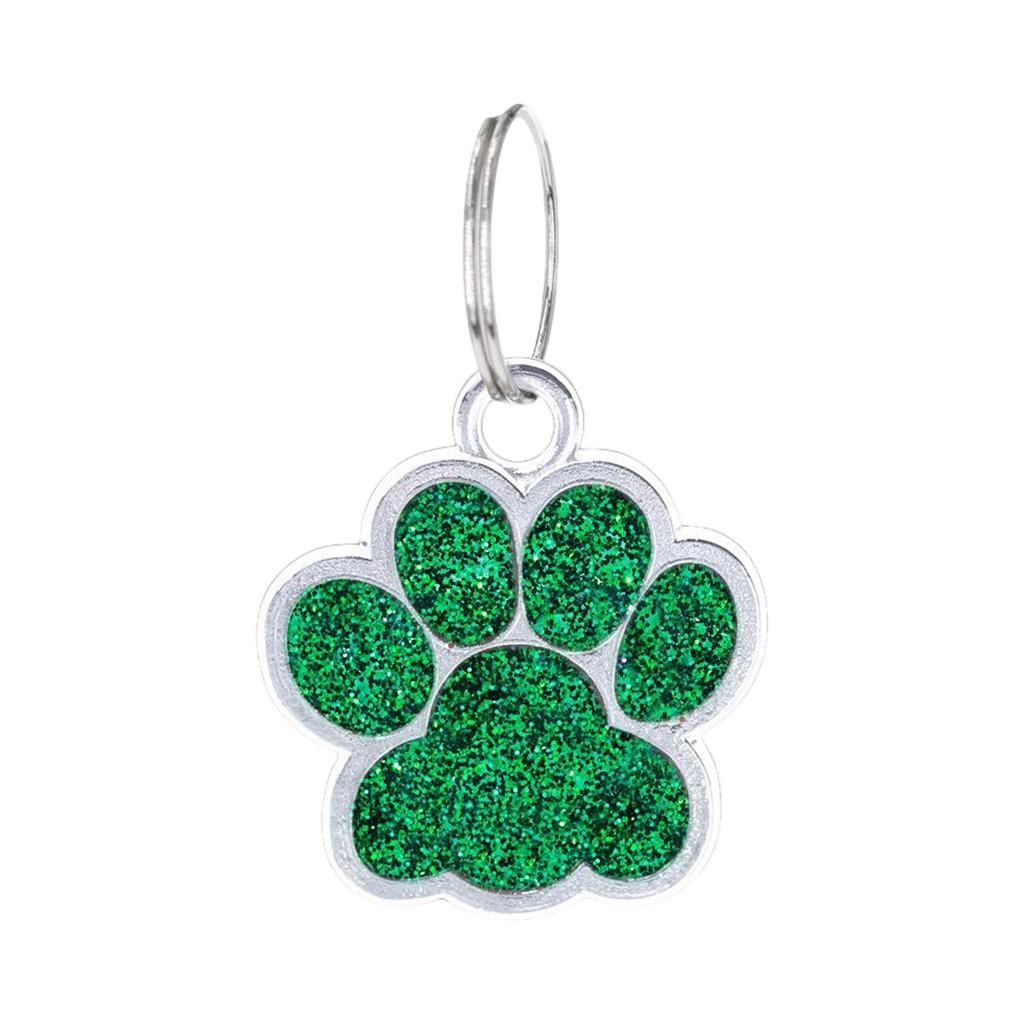 Personalized Colorful Glitter Droplet Dog Print Pet Pendant Accessory Keychain