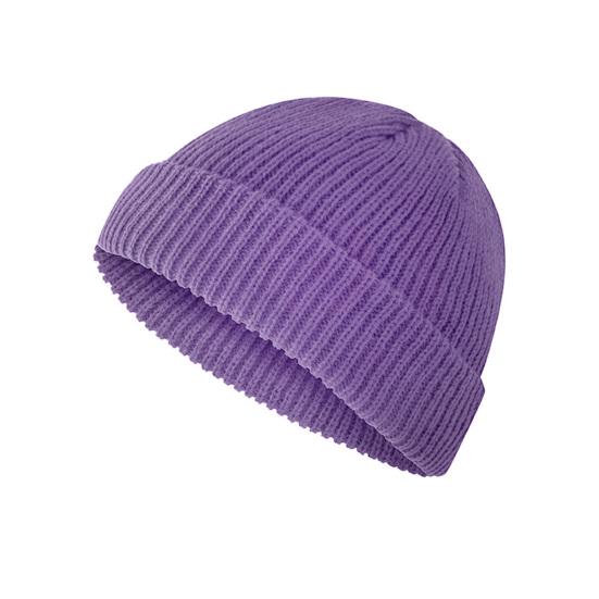 Men Women Solid Color Knitted Beanie Cap Warm Woolen Street Outdoor Sport Hat