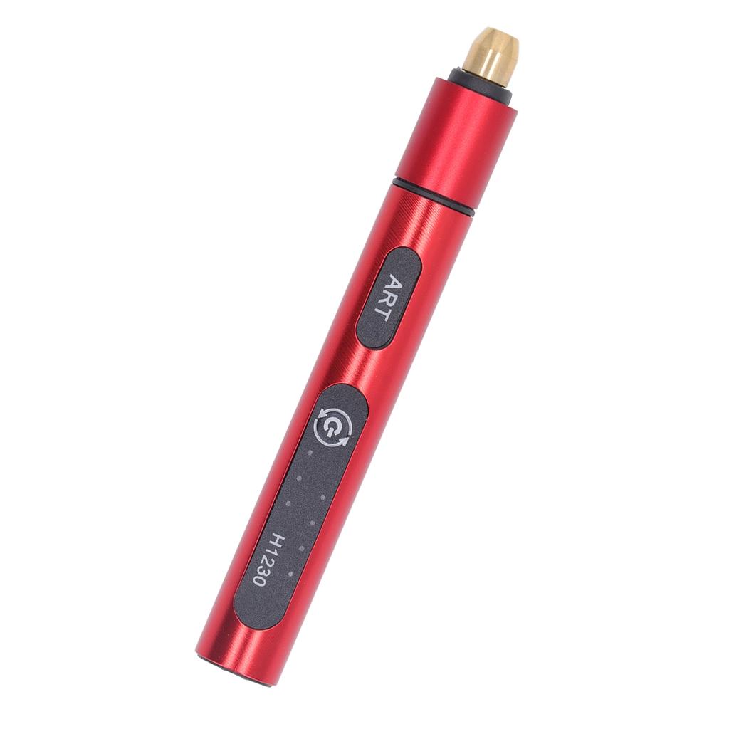 Elektrischer Gravurstift Wiederaufladbar 3 Stufen 5V Akku-Drehwerkzeug zum Schleifen Schnitzen Rot