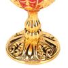 Gold Chalice 4 Inch High Zinc Alloy Retro EmNaBossed Flower Pattern Elegant Pimp Cup for Party Banquet Bar