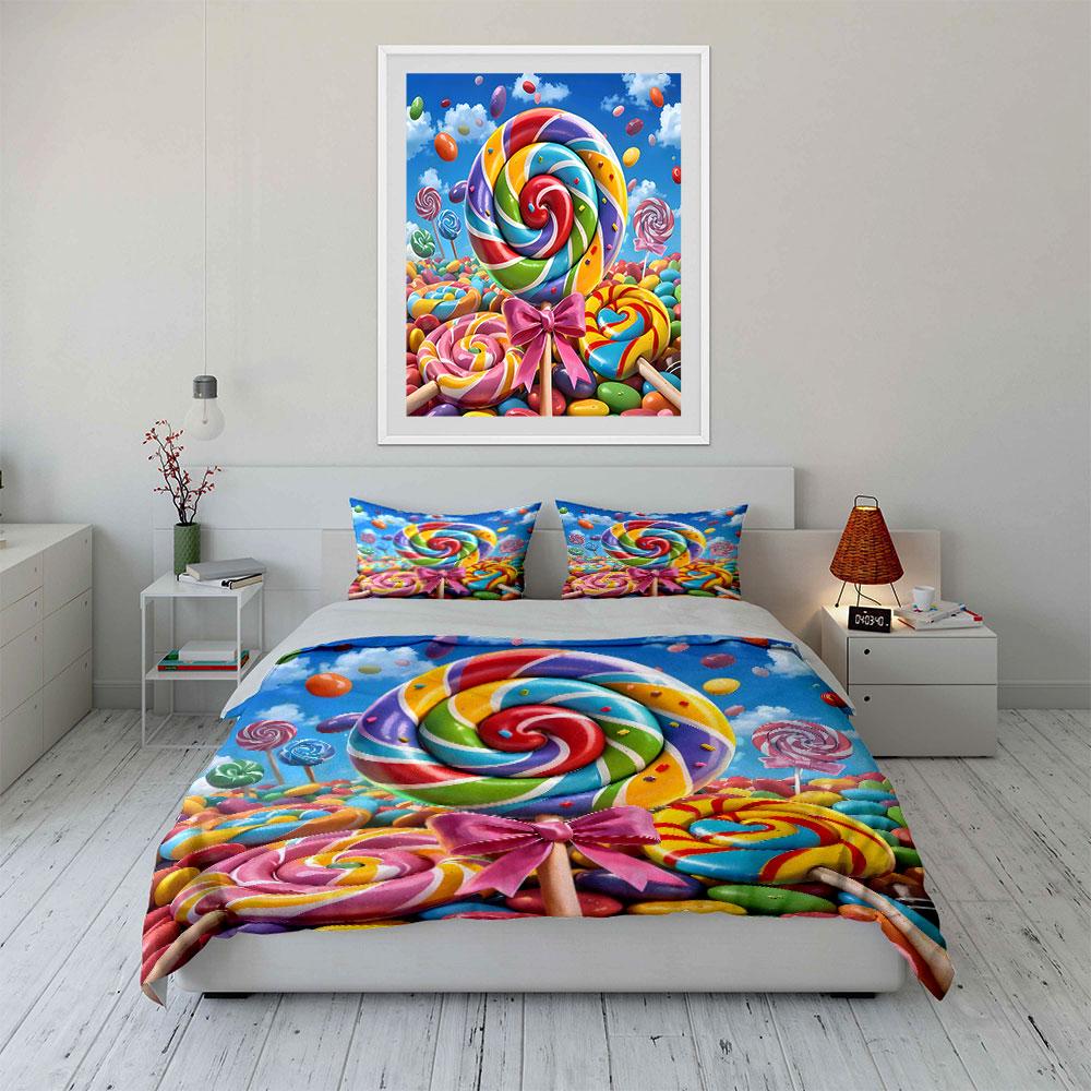 Sweet Candy Wonderland Bliss Bedding sets Duvet covers Pillowcases(1* Duvet Cover 2* Pillowcases without duvet insert)