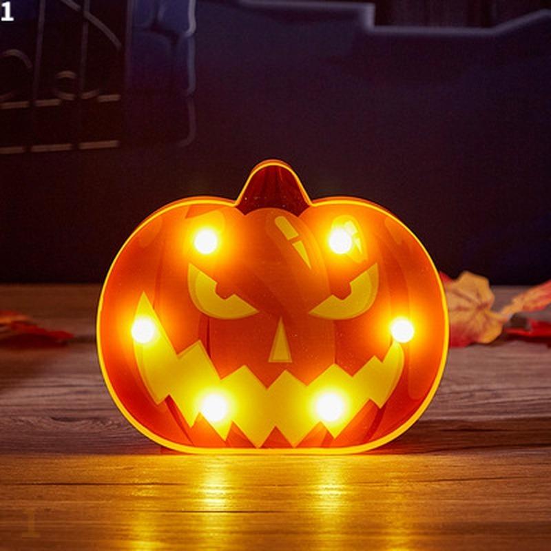 Horror Halloween Pumpkin Decoration Ghost Bat Spider LED Night Light Holiday Bar Home Party Decoration Props Halloween Ornaments