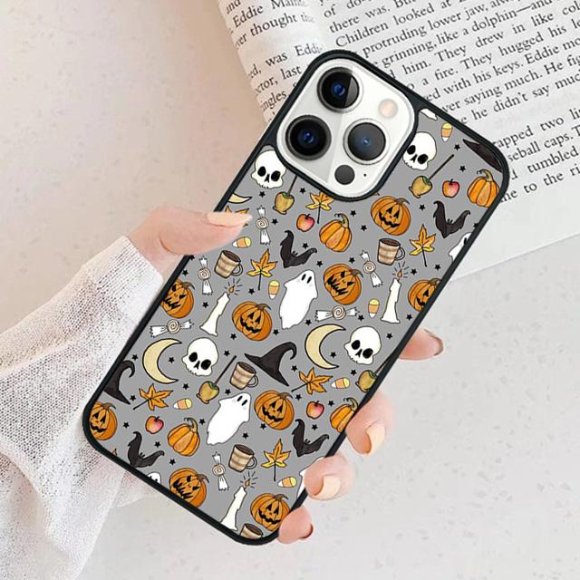 Halloween Pumpkin Horror Phone Case For iPhone 17 Air 16 pro max 15 14 plus 12 13 Soft Bumper Shell Cover coque