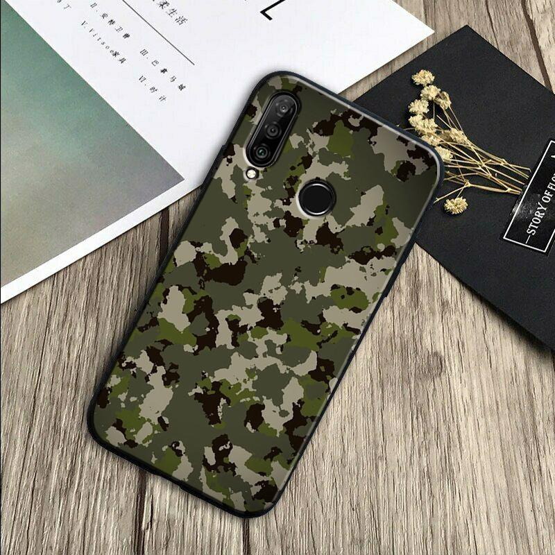 Military Army Camouflage Pattern For Huawei Nova Y70 Y91 Y61 Y72 Y73 Y90 Y60 3i 7i 8i 11 12i 9 10 SE P20 P30 Pro P40 Lite Case