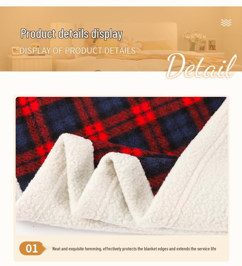 Scottish Style Lambswool Plaid Blanket for Autumn/Winter – Perfect for Office or Lunch Breaks