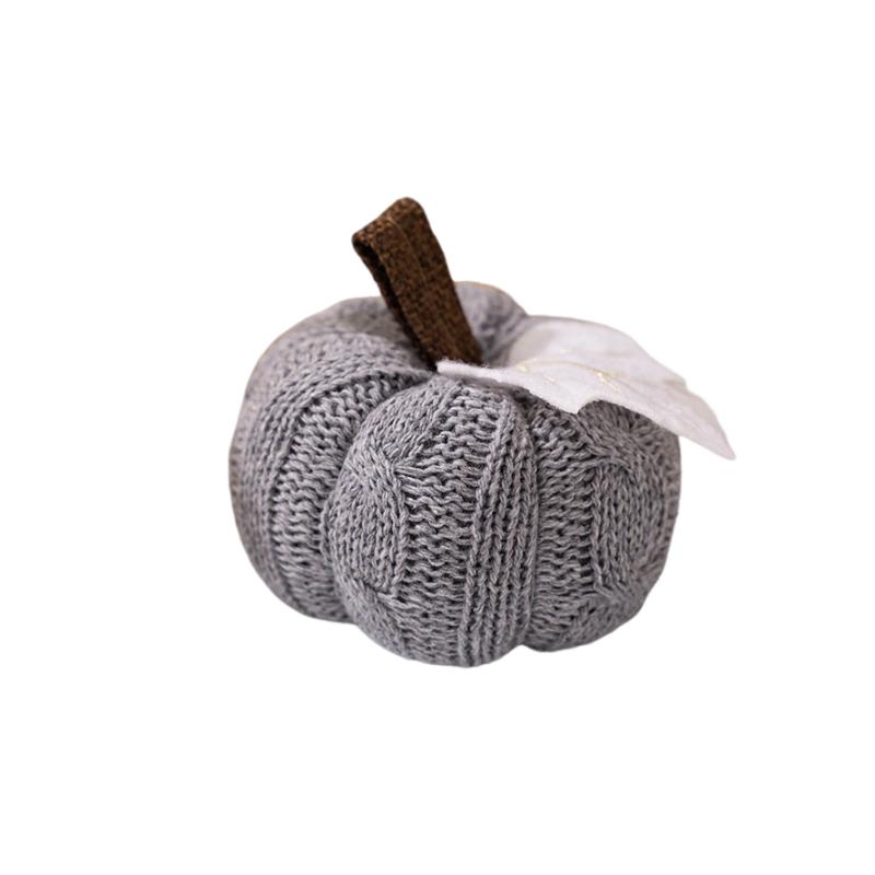 1/3ks Umělé podzimní dekorativní háčkované dýně pro rustikální statek Den díkůvzdání Sklizeň halloweenského stolu Centrální ozdoba Mantel Kitchen Decor