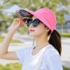 Breathable Open Top Sun Hat with Wraparound Sun Shade and Chin Cord for Hiking Fishing Travel and Summer Walks