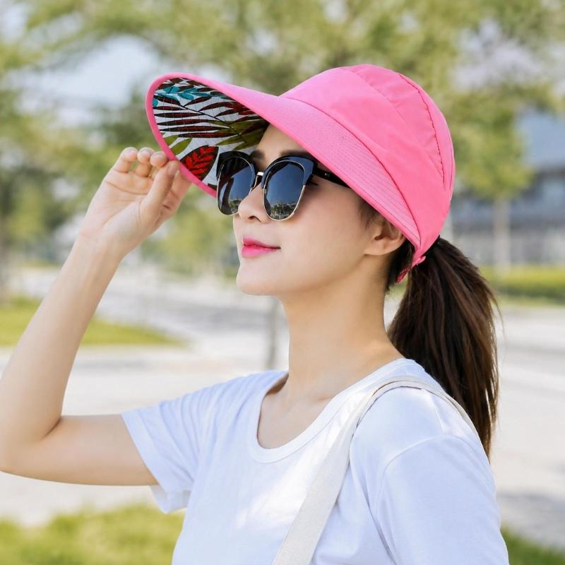 Breathable Open Top Sun Hat with Wraparound Sun Shade and Chin Cord for Hiking Fishing Travel and Summer Walks