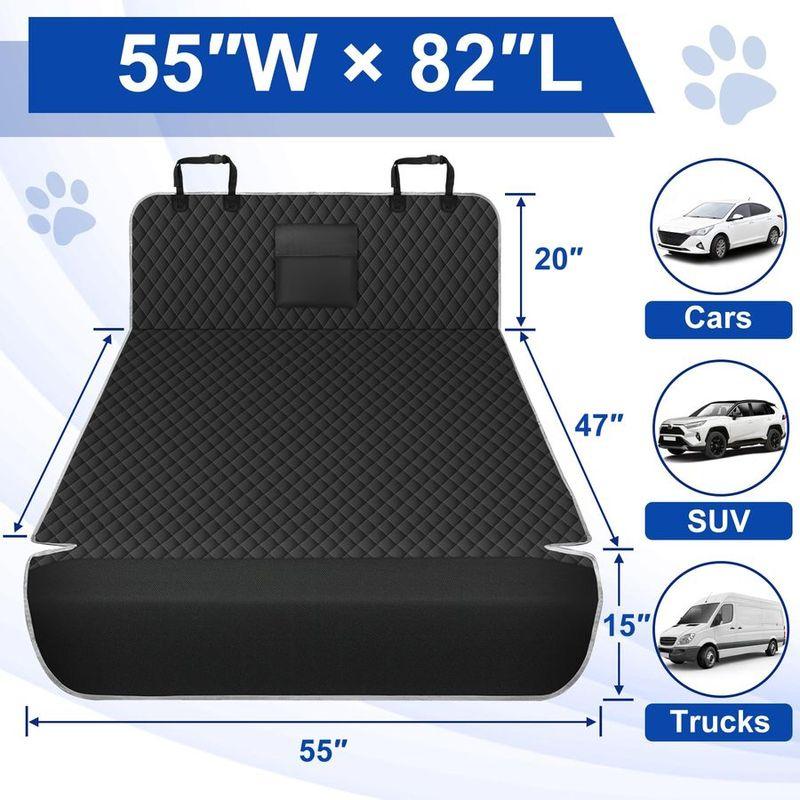 

SUV Cargo Liner for Dogs Waterproof Dog Car Seat Cover Mat for SUVs, Sedans, Vans amp Trunks with NonSlip Bumper Flap Protector, красный
