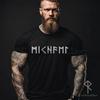 Nom en Runes Viking T-shirt Personnalisé Futhark Personnalisé Nordique Vintage Unisexe Polyvalent Extensible Streetwear Graphique