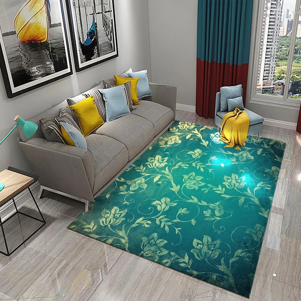 Colorful Broken Flower Carpet for Living Room Bedroom Decor Floor Carpet Sofa Coffee Table Area Rug Floral Door Mat Bathroom Mat