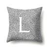 Polyester Pillowcase Automobile Decoration Home 26 English Letters Gray Dot Printed Sofa Bed Pillowcase