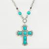 Retro Exaggerated Personalized Cross-shaped Necklace with Multiple Layers of Alloy Sweater Chain Pendant Accessory for Women