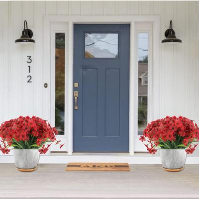 10 Ramilletes Flores Artificiales Exterior Resistente a los Rayos UV Flores Falsas No se Decoloran Follaje de Plástico Falso Arbustos Plantas para Cocina Hogar Boda Jardín Decoración