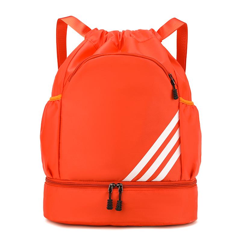 Women's Large Capacity Sports Drawstring Backpack with Shoe Compartment - Ideal for Basketball, Football, and Gym Use