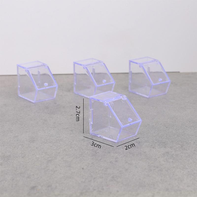 5Pcs Dollhouse Mini Transparent Storage Display Rack Model Dollhouse Supermarket Scene Decoration Toy Dolls House Accessories