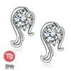 Wei Hua Retro Zodiac Silver-Plated Zircon Stud Earrings for Women