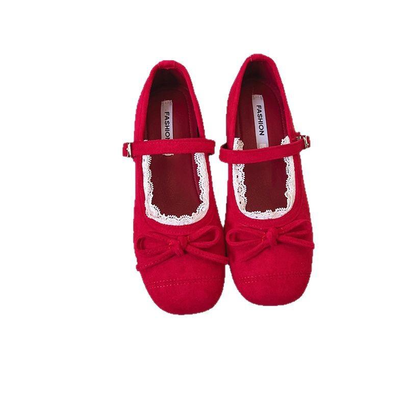 French Inner Height Increase Small Single Shoes Women's 2025 New Spring and Summer Skirt Mary Jane Shoes Gentle Ballet Evening Shoes