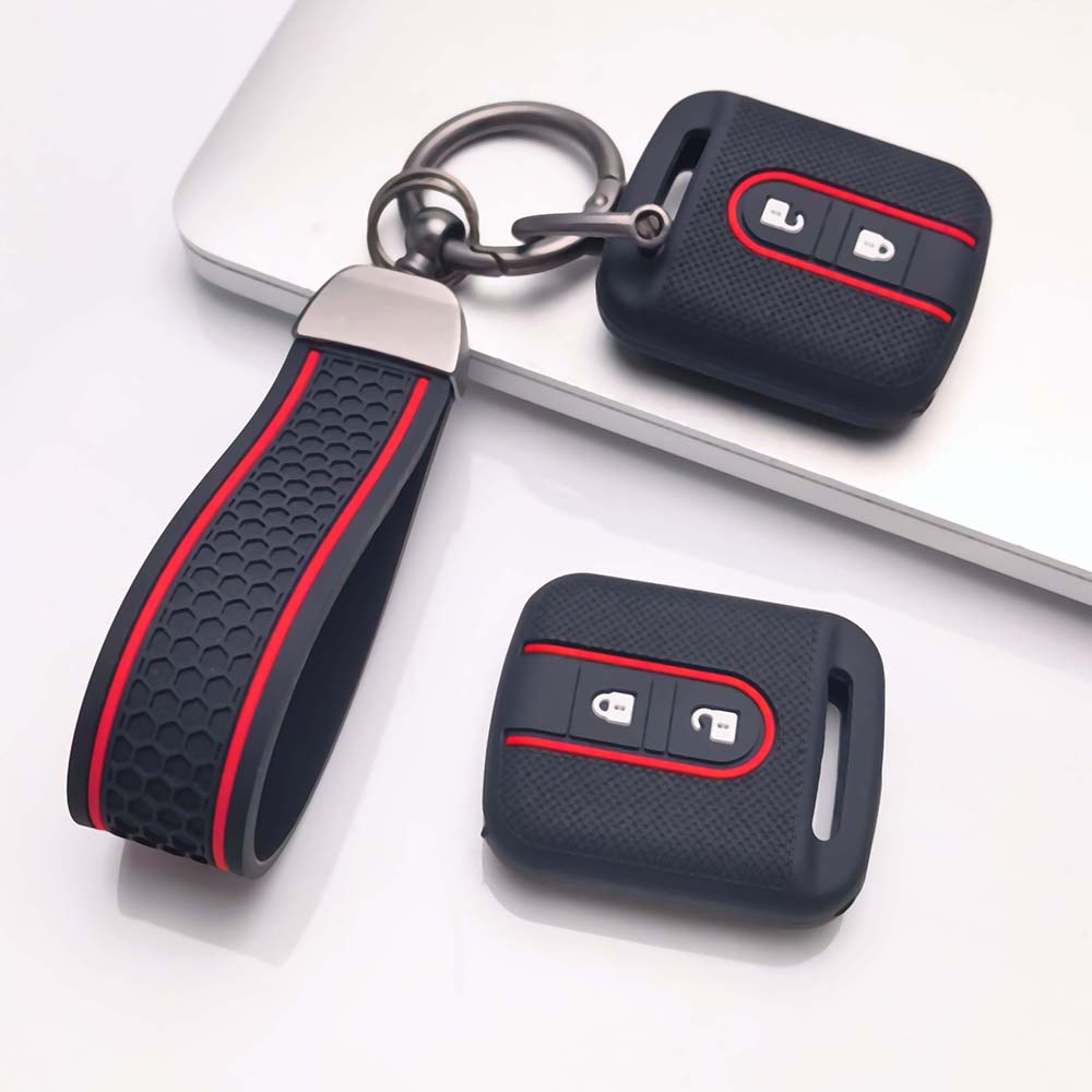 Key Cover for Nissan micra qashqai juke leaf k12 note e11 j10 with Keychain Anti-Scratch Guard Shockproof Protection Soft Grip Texture