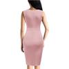 Women's Sleeveless Round Neck Knee-length Sequin Party Dress Clothes Sale