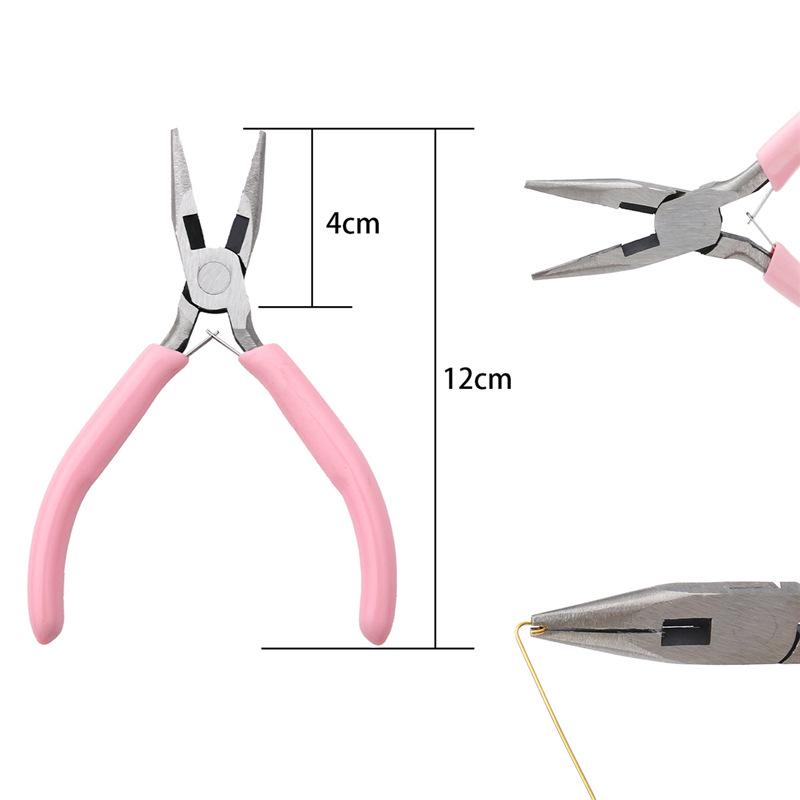 Handmade Trumpet Mini Jewelry Pliers Set: Pointed Nose & Round Nose for DIY Wire Wrapping & Beading