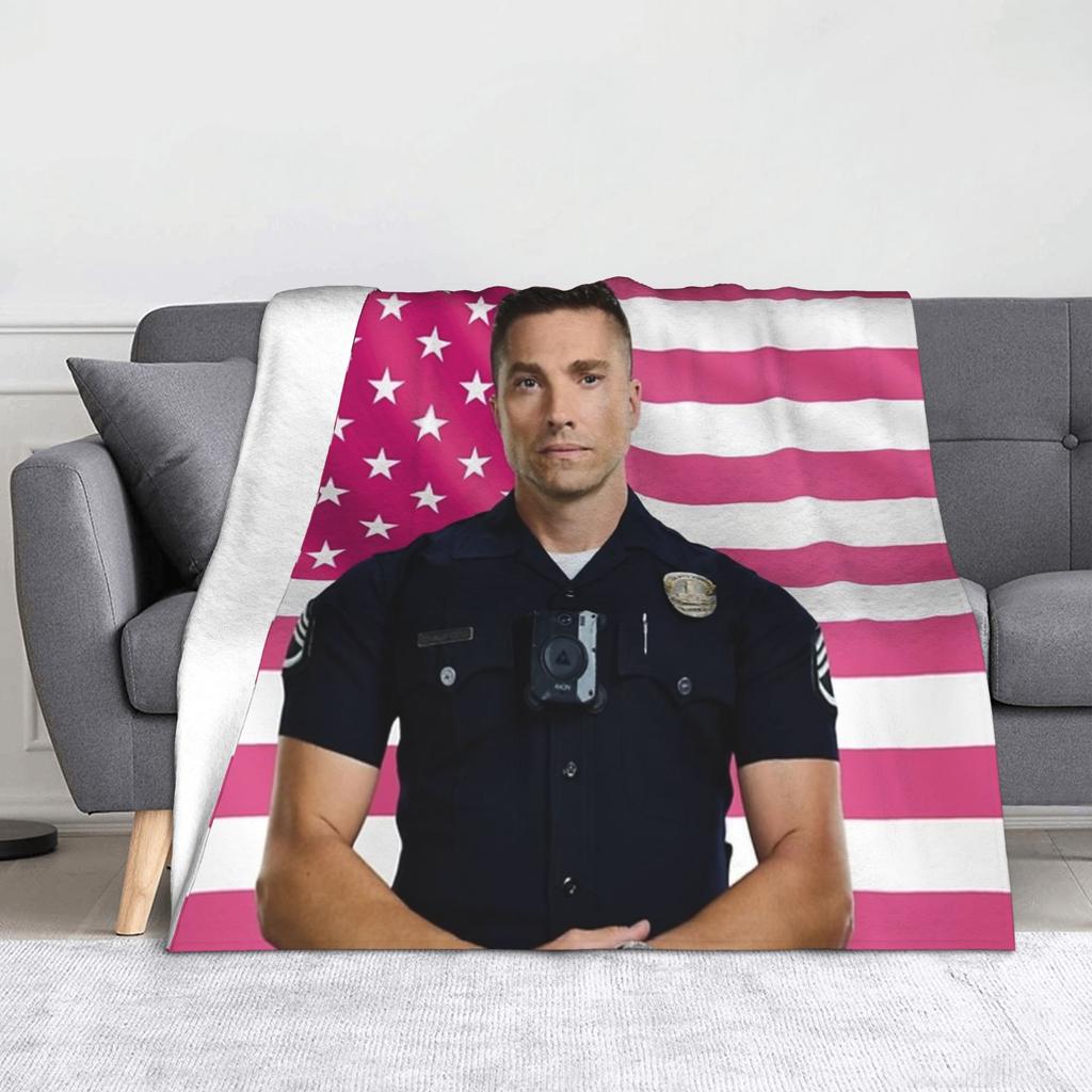 Tim Bradford The Rookie Coperte Velluto Autunno/Inverno Coperta Leggera Multifunzione per Letto Esterno Trapunta Sottile in Peluche