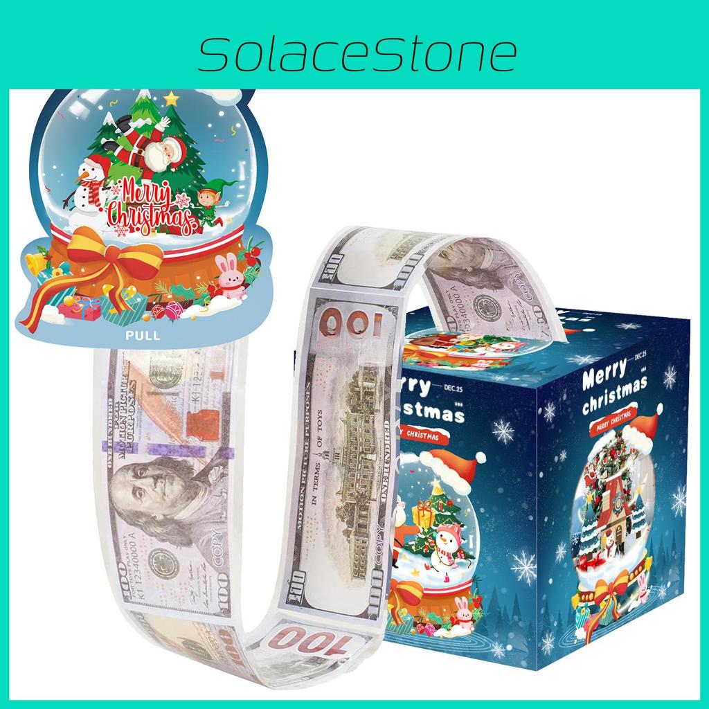 Christmas Blue Themed Crystal Ball Pattern Gift Box Atmosphere Decoration Prop