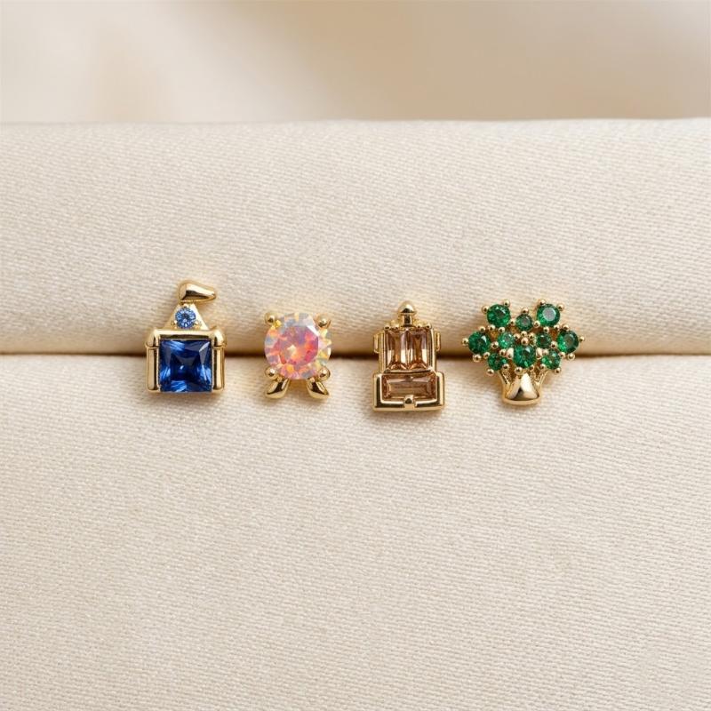 New Exquisite Cute Amusement Park Stud Earrings For Women Girls Fashion Party Birthday Jewelry Gift