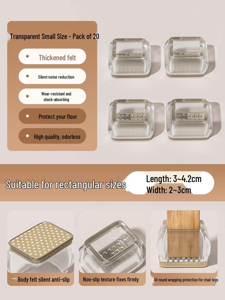 Anti-Slip Silicone Table & Chair Leg Pads - Wear-Resistant Protection for Dining Furniture