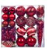 44pcs Plastic Electroplated Hanging Balls Transparent Christmas Tree Ornaments  Children Gifts