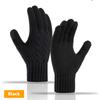 New Autumn and Winter Knit Gloves, Plus Size Men's Cold-Resistant Warm Gloves, Oversized Women's Touchscreen Gloves
