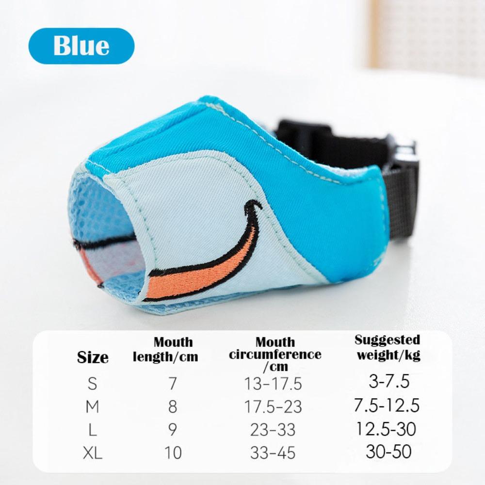 

Breathable Anti-bite Mask Anti-indiscriminate Eating Anti-barking Mask Portable Dog Muzzle Mask M синій