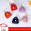 Korean Cartoon Couple Keychain Bag: Cute PU Charm & Earphone Holder Gift Pendant