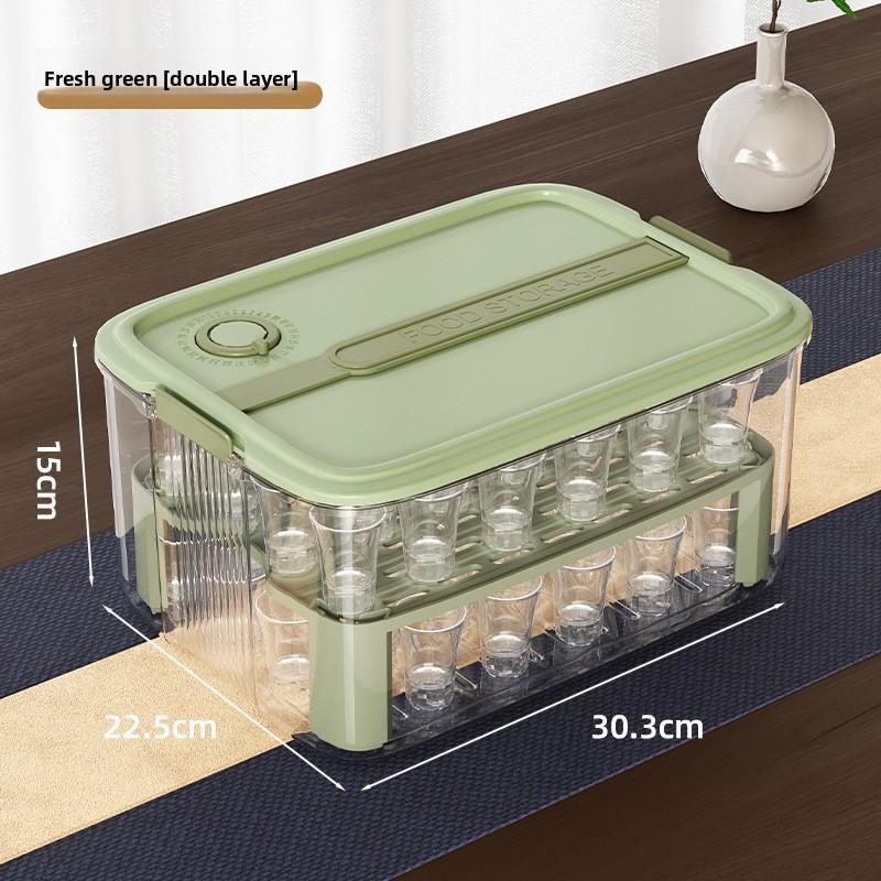 Wine Glass Storage Box - Protective Cup Holder Rack for Beer and Small White Wine Glasses, Space-Saving Home Storage Solution зелёный