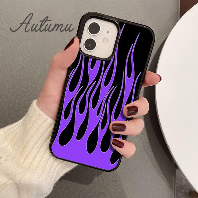 Flame Phone Case for iPhone 11 12 13 14 Pro Max Mini X XR XS SE 2020 5 6S 7 8 Plus Samsung Galaxy S21 S22 Cover Shell