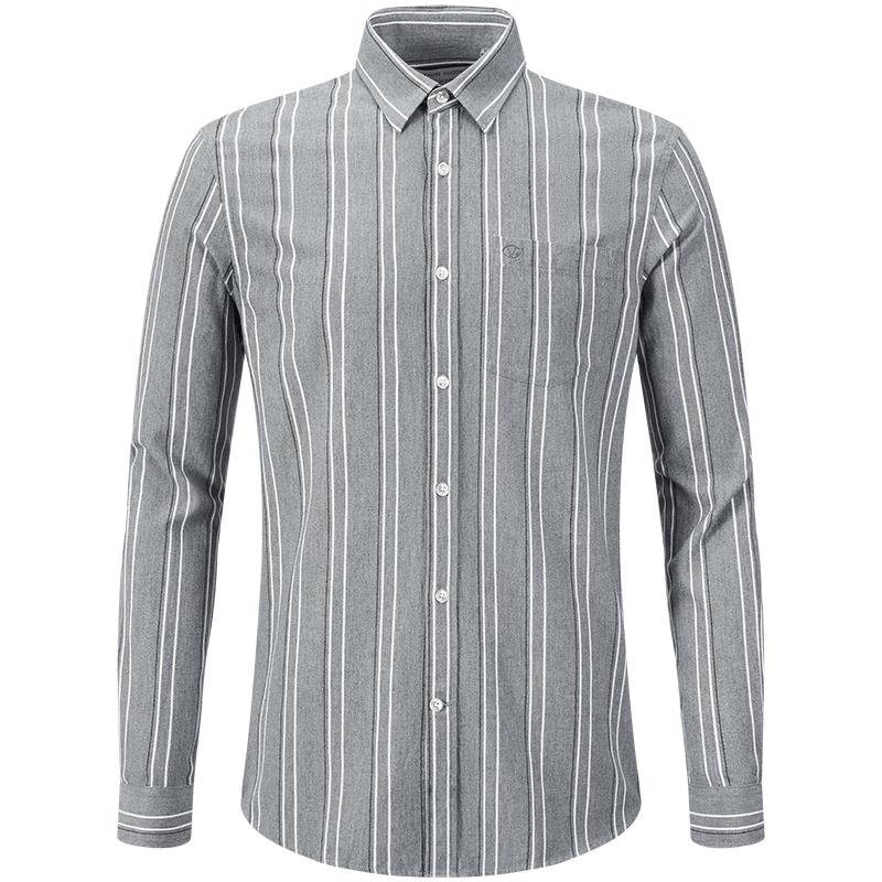 Giovanni Valentino Men's Cotton Striped Long-Sleeve Shirt