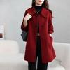 Fall/Winter Fashion: Women's Mid-Length, Relaxed-Fit Reversible Wool Coat