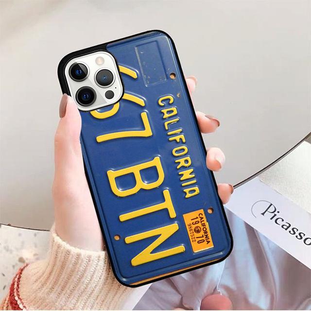 PLATE LICENSE CALIFORNIA Phone Case for iPhone 17 Air 16 16e 15 Plus for Apple 13 11 12 14 Pro Max Cover Coque Fundas
