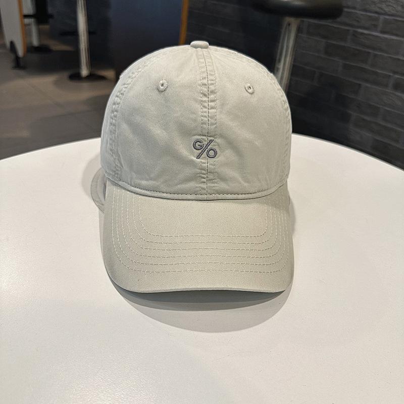Simple small symbol embroidery retro washed cotton soft top baseball cap spring and summer outdoor sunshade curved brim hat