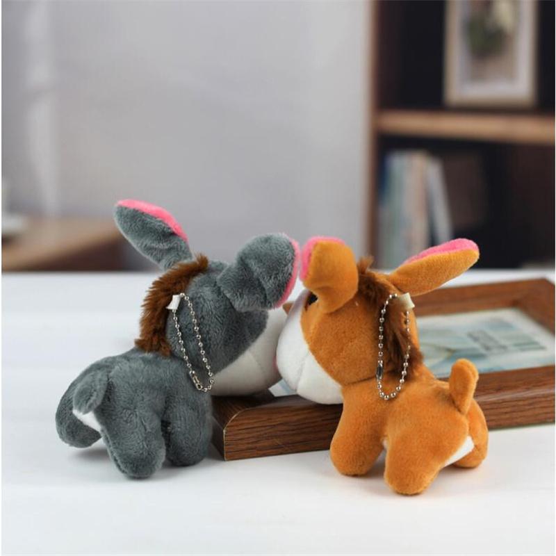 Little Donkey Little Horse Plush Toy Chain Bag Hanging Decoration Stuffed Animal Keychain Pendant Doll Gift 11cm