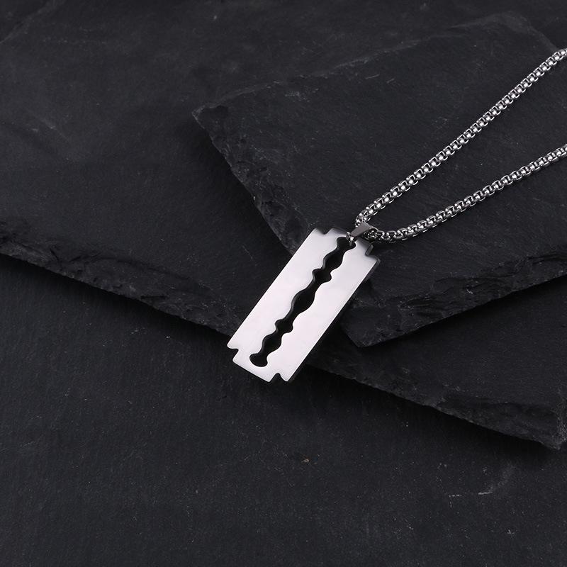 Men's Titanium Steel Hip Hop Pendant Necklace - Trendy, Non-fading Street Style