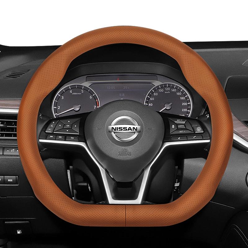 BGU1 For Nissan D-Shaped Steering Wheel Cover Ultra-Thin Micro Fiber Leather Sylphy Sentra Altima Teana Qashqai Xtrail Kicks Rogue